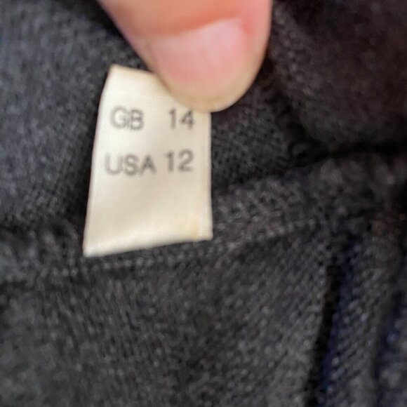 SPADAFORA long sleeve cardigan sweater. Extra fine Merino wool. Dark grey/black. - Picture 2 of 8